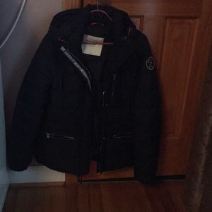 Girls puffer jacket Abercrombie and Fitch,navy